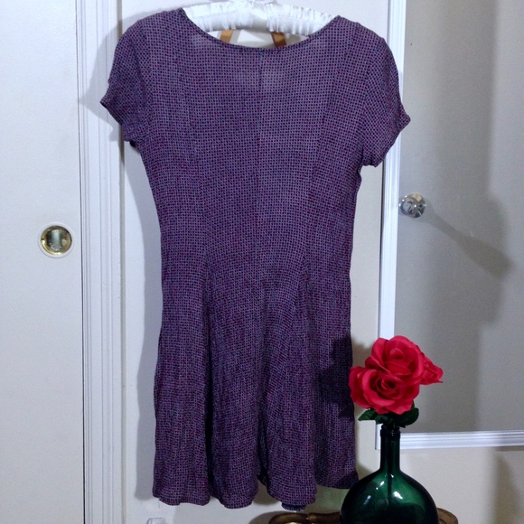 BRANDY MELVILLE Skater Dress Fits Blue Red Small - Picture 7 of 8